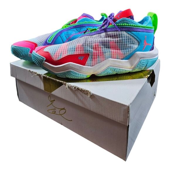 Jordan Why Not .6 White Siren Red Balktic Blue Basketball Shoes Men's Sizes 12 - Picture 2 of 11